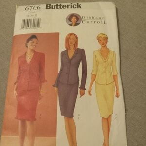 Butterick Sewing Pattern 6706 Women's Misses' Petite Top Skirt Plus Size 18-22